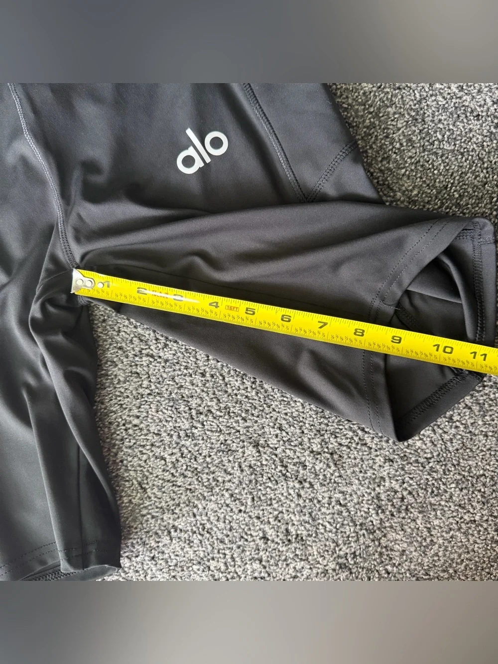 ALO Yoga Black Bike Shorts with Side Pockets